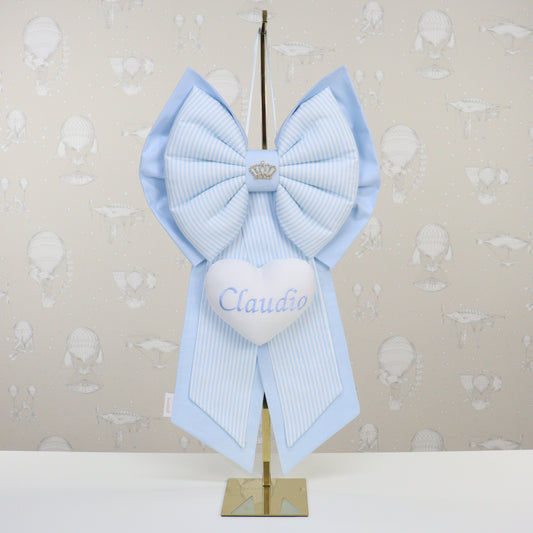 Fiocco nascita CLASSIC bimbo 1 cuore