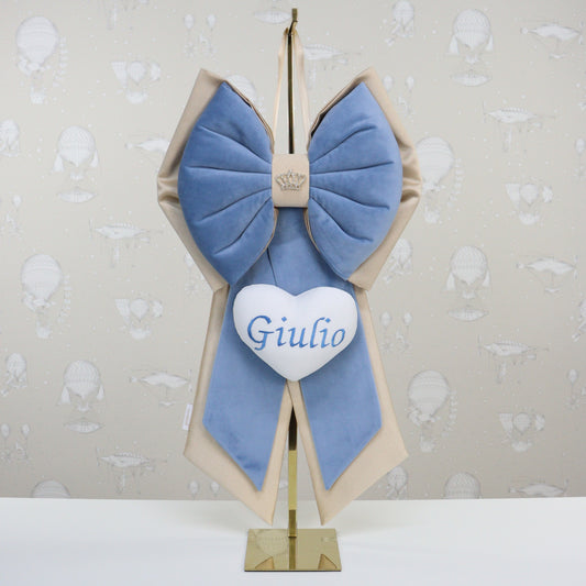 Fiocco nascita CLASSIC bimbo 1 cuore