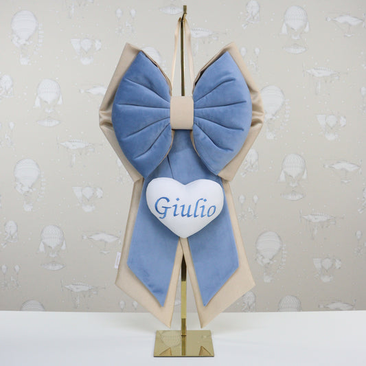 Fiocco nascita CLASSIC bimbo 1 cuore