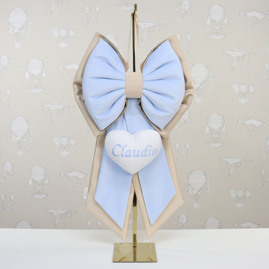 Fiocco nascita CLASSIC bimbo 1 cuore