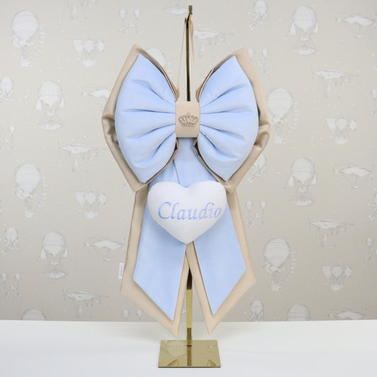 Fiocco nascita CLASSIC bimbo 1 cuore