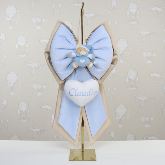 Fiocco nascita CLASSIC bimbo 1 cuore