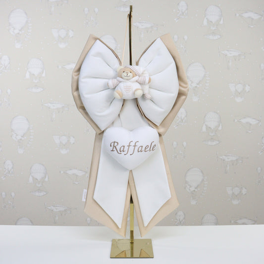 Fiocco nascita CLASSIC bimbo 1 cuore