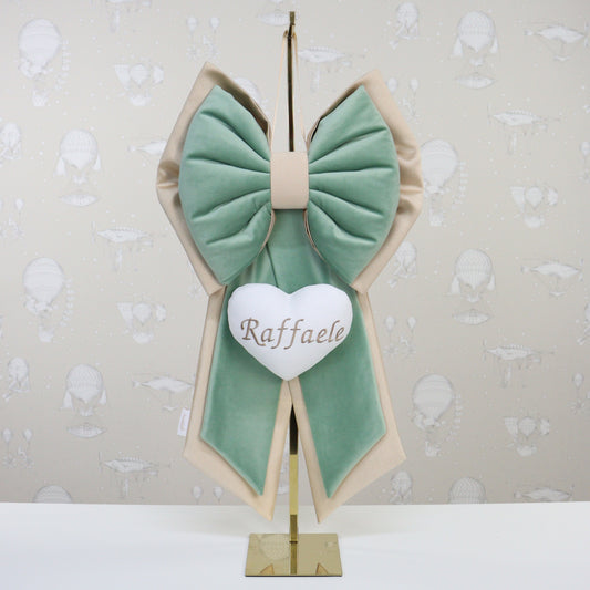 Fiocco nascita CLASSIC bimbo 1 cuore