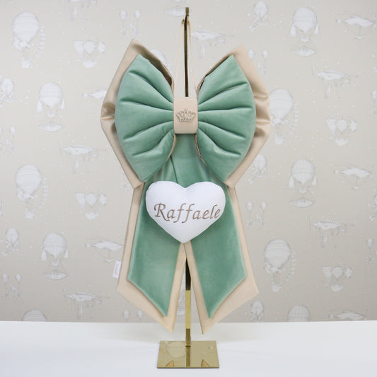 Fiocco nascita CLASSIC bimbo 1 cuore