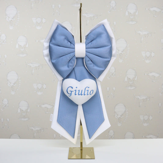 Fiocco nascita CLASSIC bimbo 1 cuore