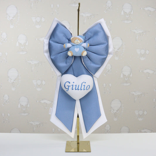 Fiocco nascita CLASSIC bimbo 1 cuore