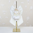 Carica l'immagine nel visualizzatore della galleria, Fiocco nascita CULLA cotone panna