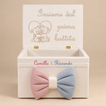 Carica l'immagine nel visualizzatore della galleria, Cesto nascita - Porta bomboniere - Bauletto GEMELLARE