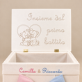 Carica l'immagine nel visualizzatore della galleria, Cesto nascita - Porta bomboniere - Bauletto GEMELLARE

