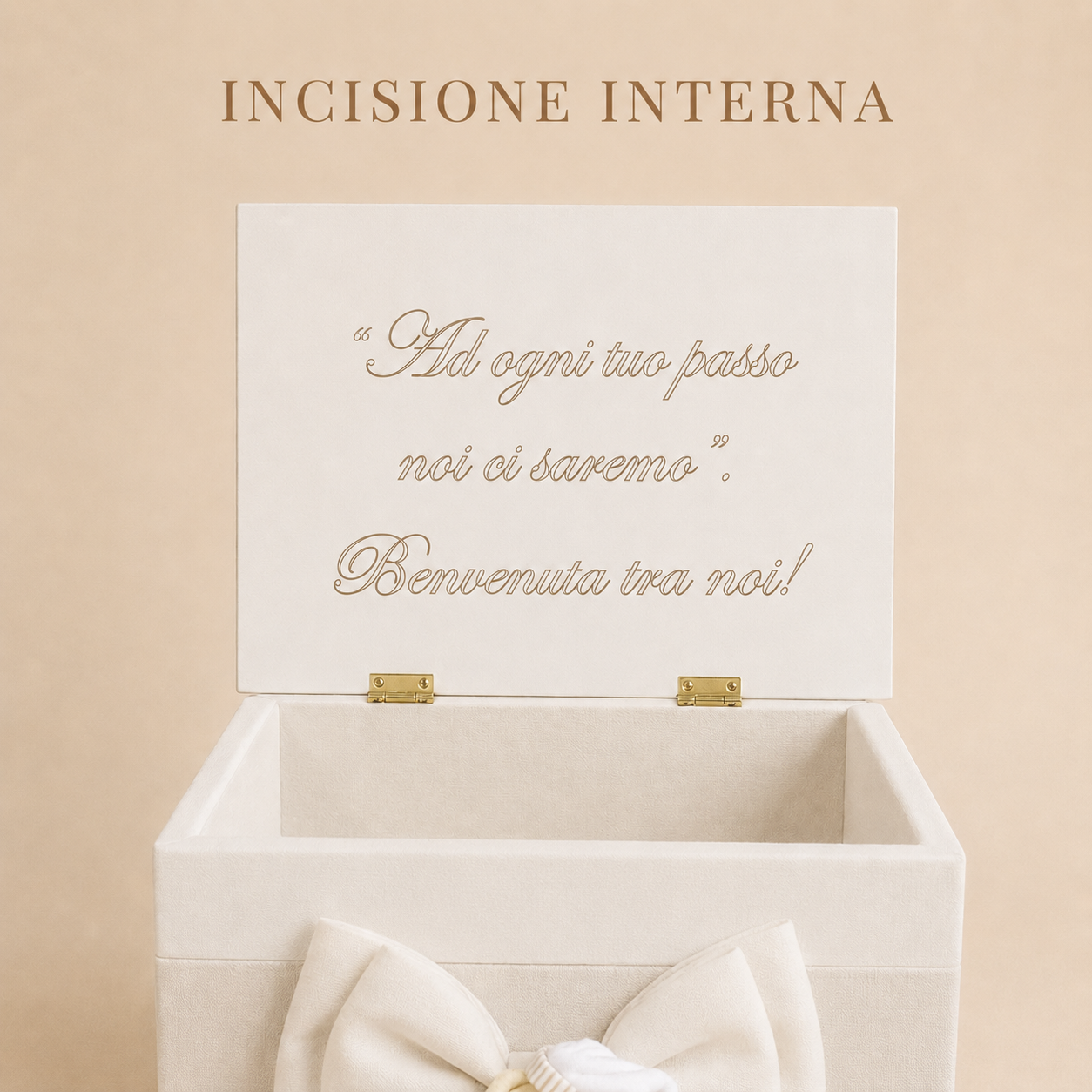Cesto nascita - Porta bomboniere - Bauletto - Raso Oro - Velluto Celeste