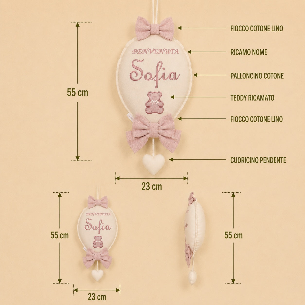 Fiocco Palloncino Rosa