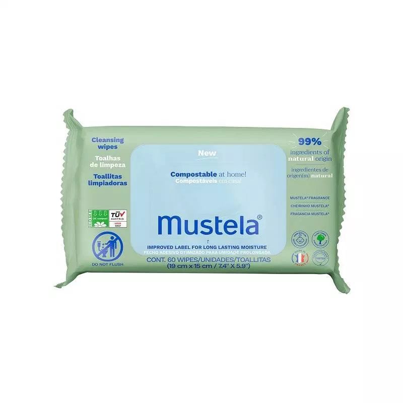 Salviette compostabili profumate MUSTELA